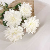 Artificial Dahlia Stem White Dahlia